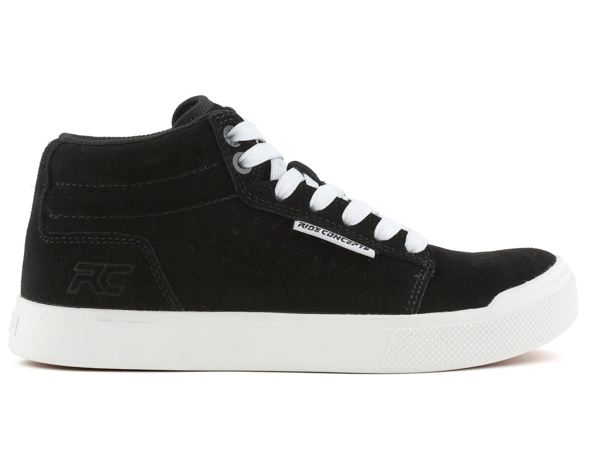 Ride Concepts Youth Vice Mid Flat Pedal Shoe (Black/White) (5)